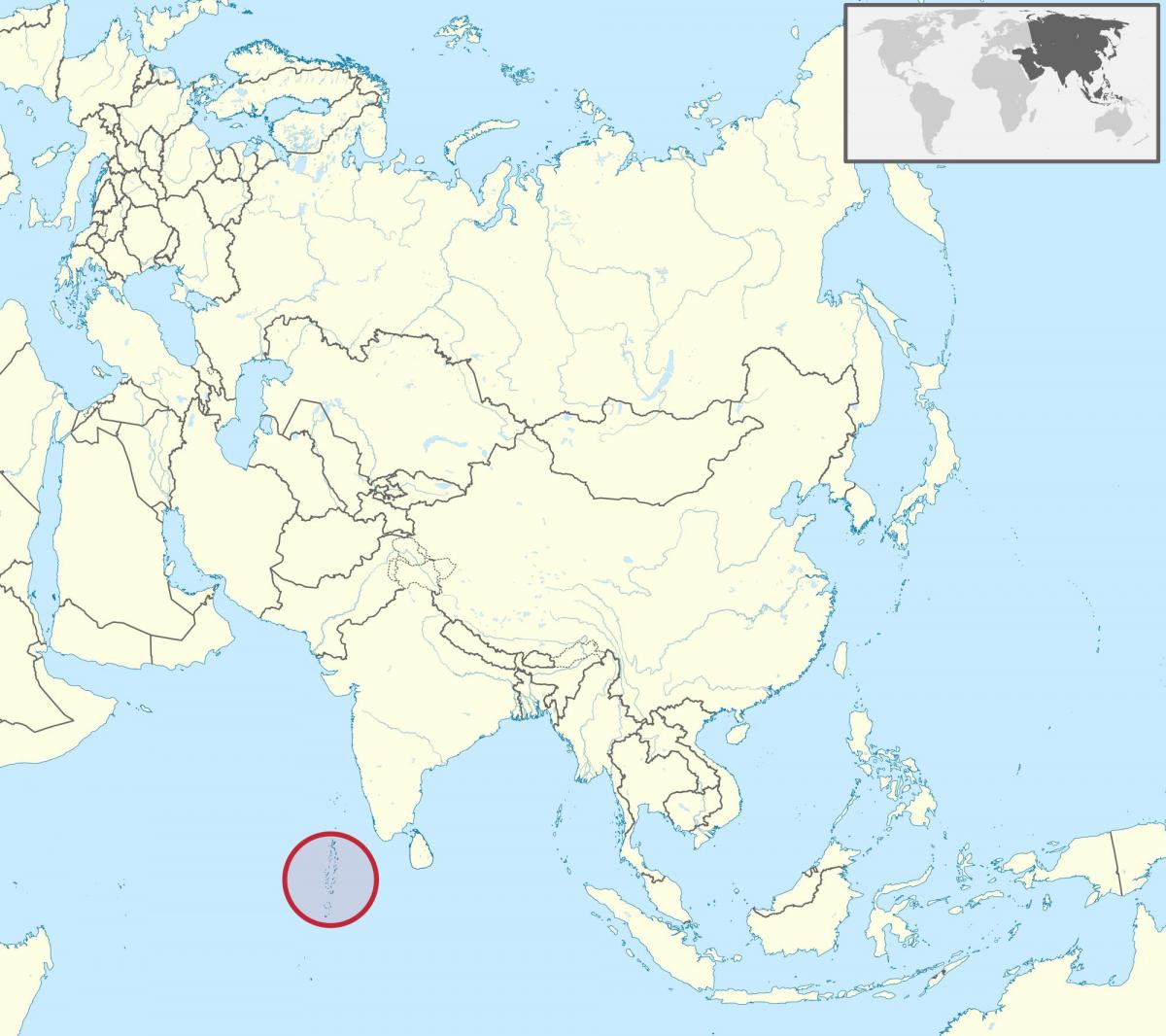Karte von Malediven Karte Asien