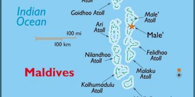 Malediven atoll anzeigen - Baa atoll, Malediven Karte (Süd-Asien - Asia)