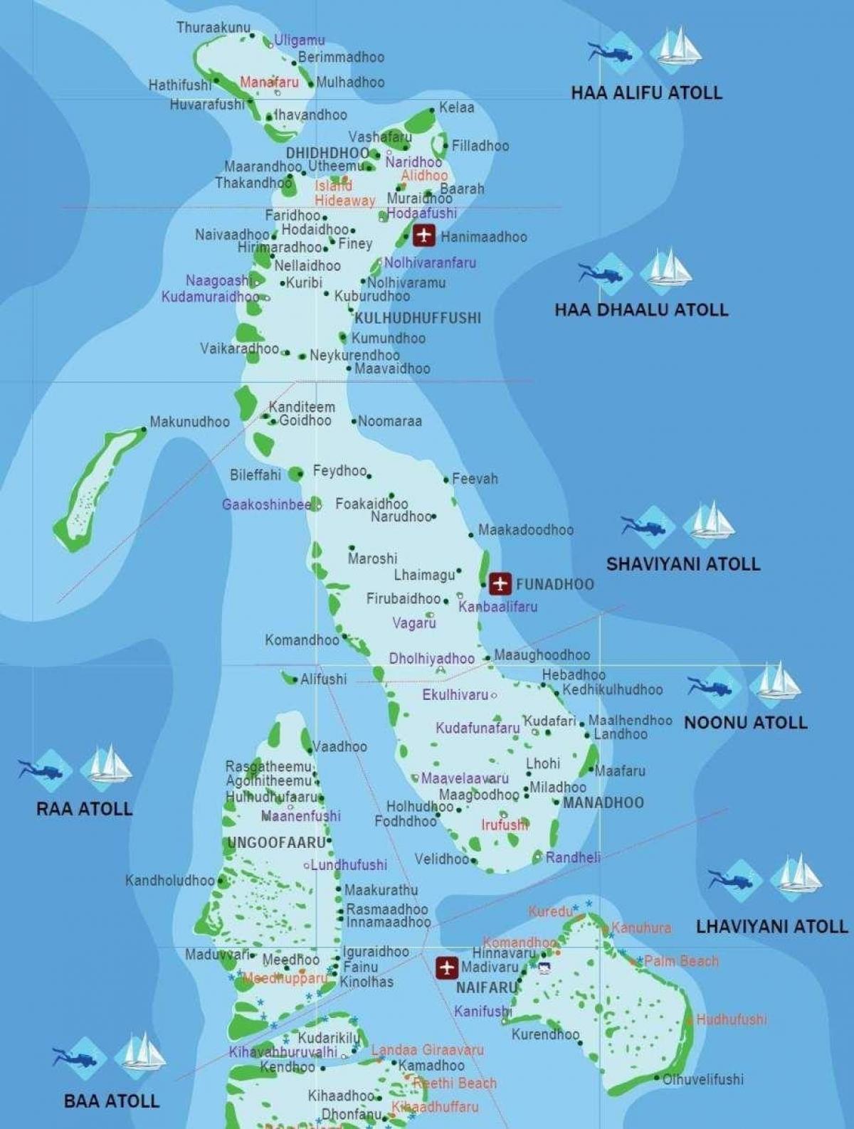 iles maldives Karte anzeigen