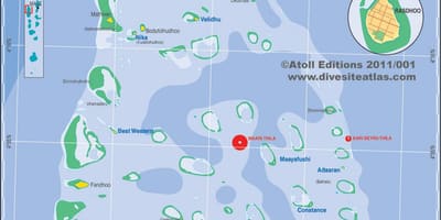 Karte von ari-atoll, Malediven