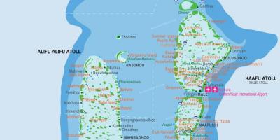 Malediven Flughäfen Karte anzeigen